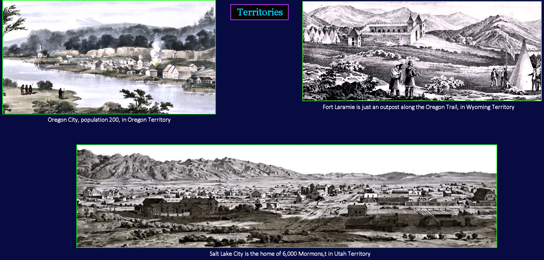 Western Territories, 1850